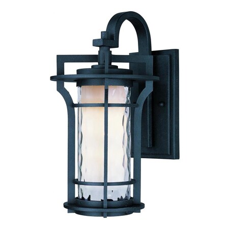 Maxim One Light Water Glass Glass Black Oxide Wall Lantern 30486WGBO